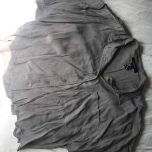 Short sleeve button up crop top